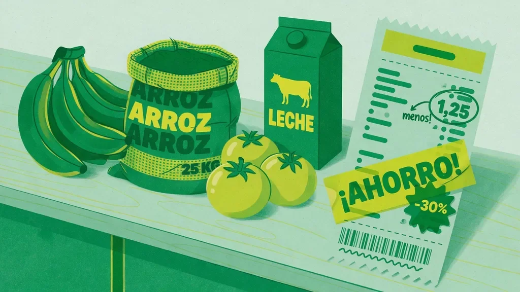 Ahorro en compras de supermercados de Ecuador